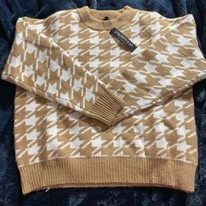 Houndstooth dad sweater